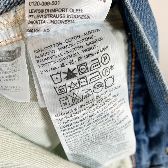 Vintage Levi's High Rise Straight Leg Selvedge Denim Jeans Size 28 - Picture 9 of 9